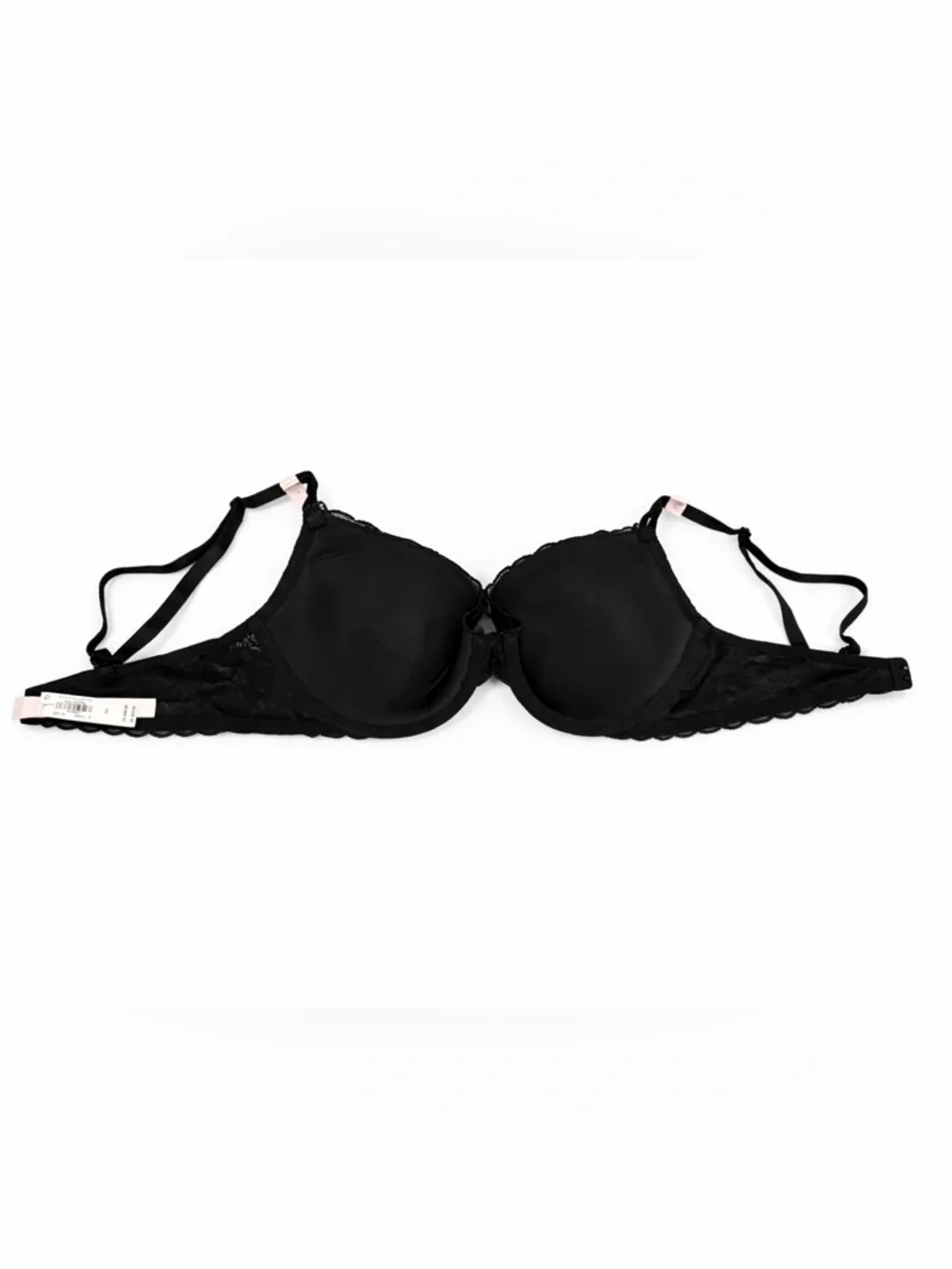 NWT Victoria’s Secret‎ Bra 36C Black Lace Push-Up / Lightly Lined